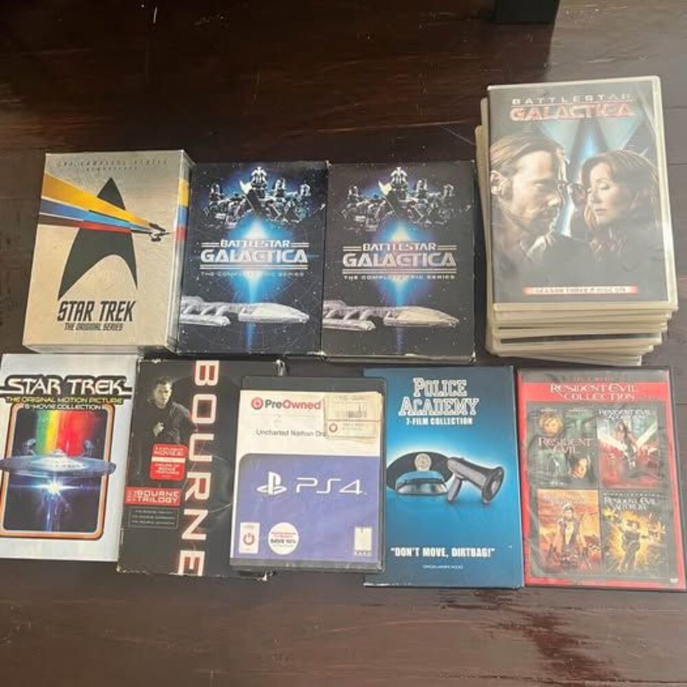 Sci-Fi & Action Movie DVD Box Sets Lot + Uncharted PS4 Game